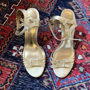 Ralph Lauren gold heels